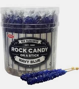 Old Fashioned Rock Candy on a Stick – Navy Blue