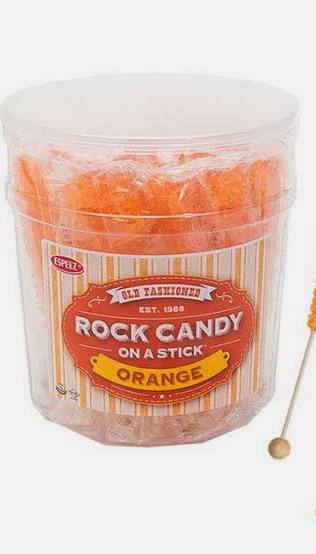 Old Fashioned Rock Candy on a Stick – Orange