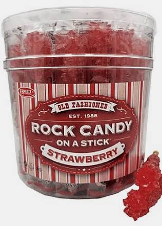 Old Fashioned Rock Candy on a Stick – Strawberry