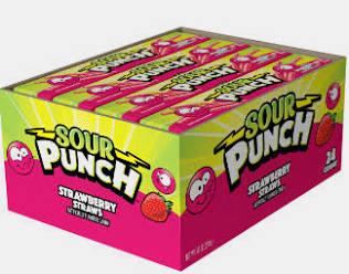 Sour Punch Straws – Strawberry (24 count)