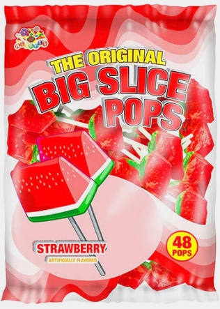 The Original Big Slice Pops – Strawberry (48 count)