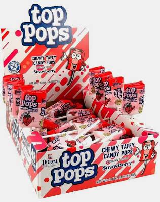 Top Pops Strawberry Lollipops (48 count)